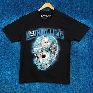 Eminem x Detroit Lions 313 All Grit Slim Shady Helmet Tee L